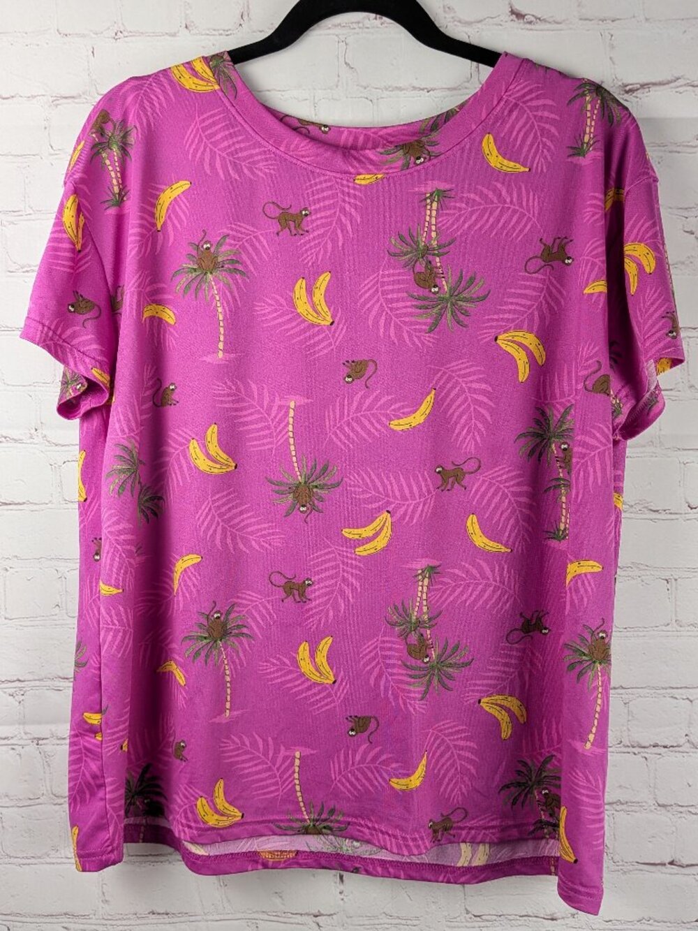 Joyspun Purple Monkey + Banana Top L